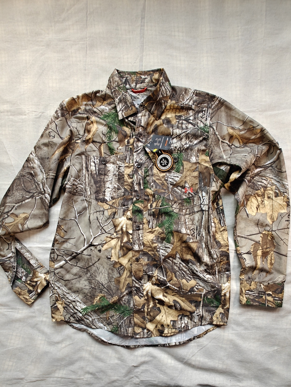 Under Armour Realtree Camo Long Sleeve Shirt - Brown, Green, Tan
